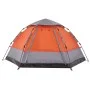 Tienda campaña cabaña 4 personas apertura rápida gris naranja by , tents - Ref: Foro24-4005337, Price: 103,89 €, Discount: %