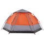 Tienda campaña cabaña 4 personas apertura rápida gris naranja by , tents - Ref: Foro24-4005337, Price: 94,38 €, Discount: %