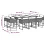 Set de comedor jardín 11 pzas con cojines ratán sintético negro by , Garden sets - Ref: Foro24-3278162, Price: 728,24 €, Disc...