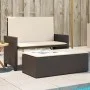 Banco de jardín con cojines y reposapiés ratán sintético marrón by , garden benches - Ref: Foro24-368408, Price: 258,30 €, Di...