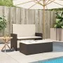 Banco de jardín con cojines y reposapiés ratán sintético marrón by , garden benches - Ref: Foro24-368408, Price: 258,30 €, Di...