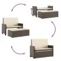 Banco de jardín con cojines y reposapiés ratán sintético marrón by , garden benches - Ref: Foro24-368408, Price: 258,30 €, Di...