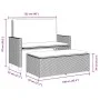 Banco de jardín con cojines y reposapiés ratán sintético marrón by , garden benches - Ref: Foro24-368408, Price: 258,30 €, Di...