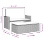 Banco de jardín con cojines y reposapiés ratán sintético marrón by , garden benches - Ref: Foro24-368408, Price: 263,05 €, Di...