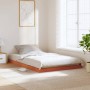Solid pine wood bed frame in brown wax finish 120x190 cm by , Beds and slatted bases - Ref: Foro24-847156, Price: 86,32 €, Di...