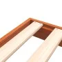 Solid pine wood bed frame in brown wax finish 120x190 cm by , Beds and slatted bases - Ref: Foro24-847156, Price: 87,50 €, Di...