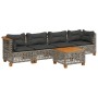 Juego de sofás jardín con cojines 5 pzas ratán sintético gris von , Gartensets - Ref: Foro24-3261729, Preis: 401,57 €, Rabatt: %