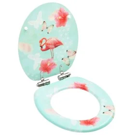 Toilet seat with soft close MDF lid flamingo design by vidaXL, Toilet and bidet seats - Ref: Foro24-146912, Price: 51,26 €, D...