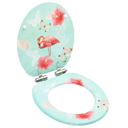 Toilet seat with soft close MDF lid flamingo design by vidaXL, Toilet and bidet seats - Ref: Foro24-146912, Price: 51,26 €, D...