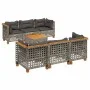 Set de sofás de jardín 7 pzas con cojines ratán sintético gris by , Garden sets - Ref: Foro24-3261741, Price: 589,49 €, Disco...