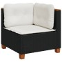 Set de sofás de jardín 7 pzas con cojines ratán sintético negro by , Garden sets - Ref: Foro24-3261743, Price: 489,20 €, Disc...