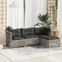 Set de sofás de jardín 4 pzas y cojines ratán sintético gris by , Garden sets - Ref: Foro24-3261783, Price: 331,30 €, Discoun...