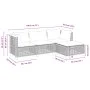 Set de sofás de jardín 4 pzas y cojines ratán sintético gris by , Garden sets - Ref: Foro24-3261783, Price: 331,30 €, Discoun...