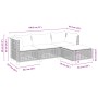 Set de sofás de jardín 4 pzas y cojines ratán sintético gris de , Conjuntos de jardín - Ref: Foro24-3261783, Precio: 338,72 €...