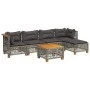 Set de muebles de jardín 6 pzas y cojines ratán sintético gris de , Conjuntos de jardín - Ref: Foro24-3261795, Precio: 480,87...
