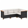 Juego de sofás jardín 4 pzas con cojines ratán sintético negro von , Gartensets - Ref: Foro24-3261797, Preis: 329,52 €, Rabat...