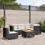 Set de sofás de jardín 6 piezas y cojines ratán sintético negro by , Garden sets - Ref: Foro24-3261839, Price: 404,16 €, Disc...
