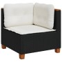Set de sofás de jardín 6 piezas y cojines ratán sintético negro by , Garden sets - Ref: Foro24-3261845, Price: 417,28 €, Disc...
