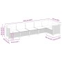 Set de sofás de jardín 6 piezas y cojines ratán sintético negro by , Garden sets - Ref: Foro24-3261845, Price: 417,28 €, Disc...