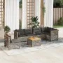 Gartensofagarnitur 7-teilig mit grauen Polstern aus synthetischem Rattan von , Gartensets - Ref: Foro24-3261879, Preis: 577,7...