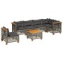 Set de sofás de jardín 7 pzas con cojines ratán sintético gris by , Garden sets - Ref: Foro24-3261879, Price: 578,68 €, Disco...