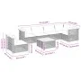 Gartensofagarnitur 7-teilig mit grauen Polstern aus synthetischem Rattan von , Gartensets - Ref: Foro24-3261879, Preis: 577,7...