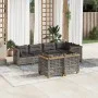 Set de sofás de jardín 7 pzas con cojines ratán sintético gris by , Garden sets - Ref: Foro24-3261885, Price: 641,48 €, Disco...
