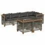 Set de sofás de jardín 7 pzas con cojines ratán sintético gris by , Garden sets - Ref: Foro24-3261885, Price: 641,48 €, Disco...