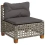Set de sofás de jardín 7 pzas con cojines ratán sintético gris by , Garden sets - Ref: Foro24-3261885, Price: 641,48 €, Disco...