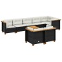 8-teiliges Gartensofa-Set und Kissen aus schwarzem Kunststoff-Rattan. von , Gartensets - Ref: Foro24-3261893, Preis: 610,58 €...