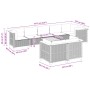 8-teiliges Gartensofa-Set und Kissen aus schwarzem Kunststoff-Rattan. von , Gartensets - Ref: Foro24-3261893, Preis: 610,58 €...