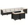 Set de sofás de jardín y cojines 8 piezas ratán sintético negro by , Garden sets - Ref: Foro24-3261887, Price: 661,60 €, Disc...