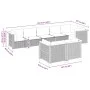 Gartensofa-Set und Kissen, 8-teilig, aus schwarzem Kunststoff-Rattan. von , Gartensets - Ref: Foro24-3261887, Preis: 605,80 €...