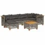 Set de sofás de jardín 7 pzas con cojines ratán sintético gris by , Garden sets - Ref: Foro24-3261921, Price: 560,90 €, Disco...