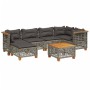 Set de sofás de jardín 7 pzas con cojines ratán sintético gris by , Garden sets - Ref: Foro24-3261921, Price: 560,39 €, Disco...