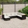 Set de sofás de jardín 7 pzas con cojines ratán sintético negro by , Garden sets - Ref: Foro24-3261935, Price: 544,37 €, Disc...