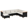 Set de sofás de jardín 7 pzas con cojines ratán sintético negro by , Garden sets - Ref: Foro24-3261935, Price: 473,50 €, Disc...