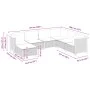 Set de sofás de jardín 7 pzas con cojines ratán sintético negro by , Garden sets - Ref: Foro24-3261935, Price: 544,37 €, Disc...