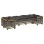 Set de sofás de jardín 7 pzas con cojines ratán sintético gris by , Garden sets - Ref: Foro24-3261975, Price: 629,51 €, Disco...