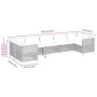 Set de sofás de jardín 7 pzas con cojines ratán sintético gris by , Garden sets - Ref: Foro24-3261975, Price: 629,51 €, Disco...