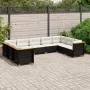 Set de sofás de jardín 8 piezas y cojines ratán sintético negro by , Garden sets - Ref: Foro24-3261977, Price: 640,82 €, Disc...