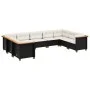 Set de sofás de jardín 8 piezas y cojines ratán sintético negro by , Garden sets - Ref: Foro24-3261977, Price: 640,82 €, Disc...
