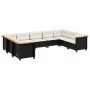 Set de sofás de jardín 8 piezas y cojines ratán sintético negro by , Garden sets - Ref: Foro24-3261977, Price: 609,44 €, Disc...