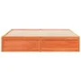 Estructura de cama madera maciza pino marrón cera 120x200 cm de , Camas y somieres - Ref: Foro24-3282365, Precio: 243,05 €, D...