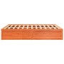 Estructura de cama madera maciza pino marrón cera 120x200 cm de , Camas y somieres - Ref: Foro24-3282365, Precio: 246,19 €, D...