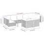 8-teiliges Gartensofa-Set und Kissen aus schwarzem Kunststoff-Rattan. von , Gartensets - Ref: Foro24-3261989, Preis: 640,82 €...