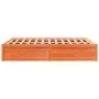 Solid pine wood bed frame in brown wax finish 160x200 cm by , Beds and slatted bases - Ref: Foro24-3282371, Price: 220,53 €, ...