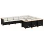 Set de sofás de jardín 10 pzas cojines ratán sintético negro by , Garden sets - Ref: Foro24-3262031, Price: 742,01 €, Discoun...