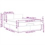 Cabecero con luces LED terciopelo negro 144x5x118/128 cm