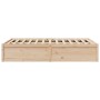Solid pine wood bed frame 120x200 cm by , Beds and slatted bases - Ref: Foro24-3282378, Price: 194,14 €, Discount: %